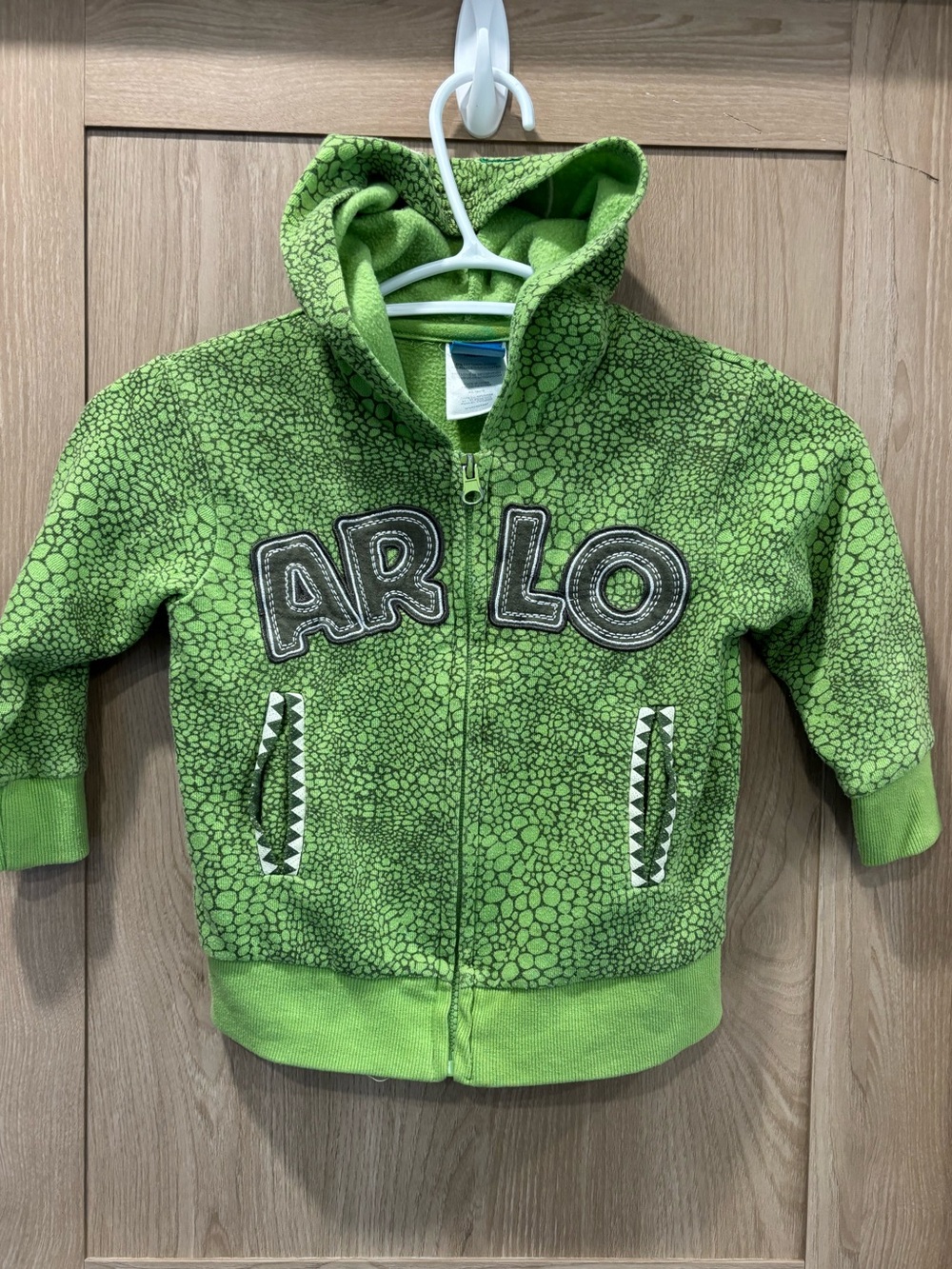 Vintage Disney Arlo Good Dinosaur Zip Up Hoodie Sweater Size 2T